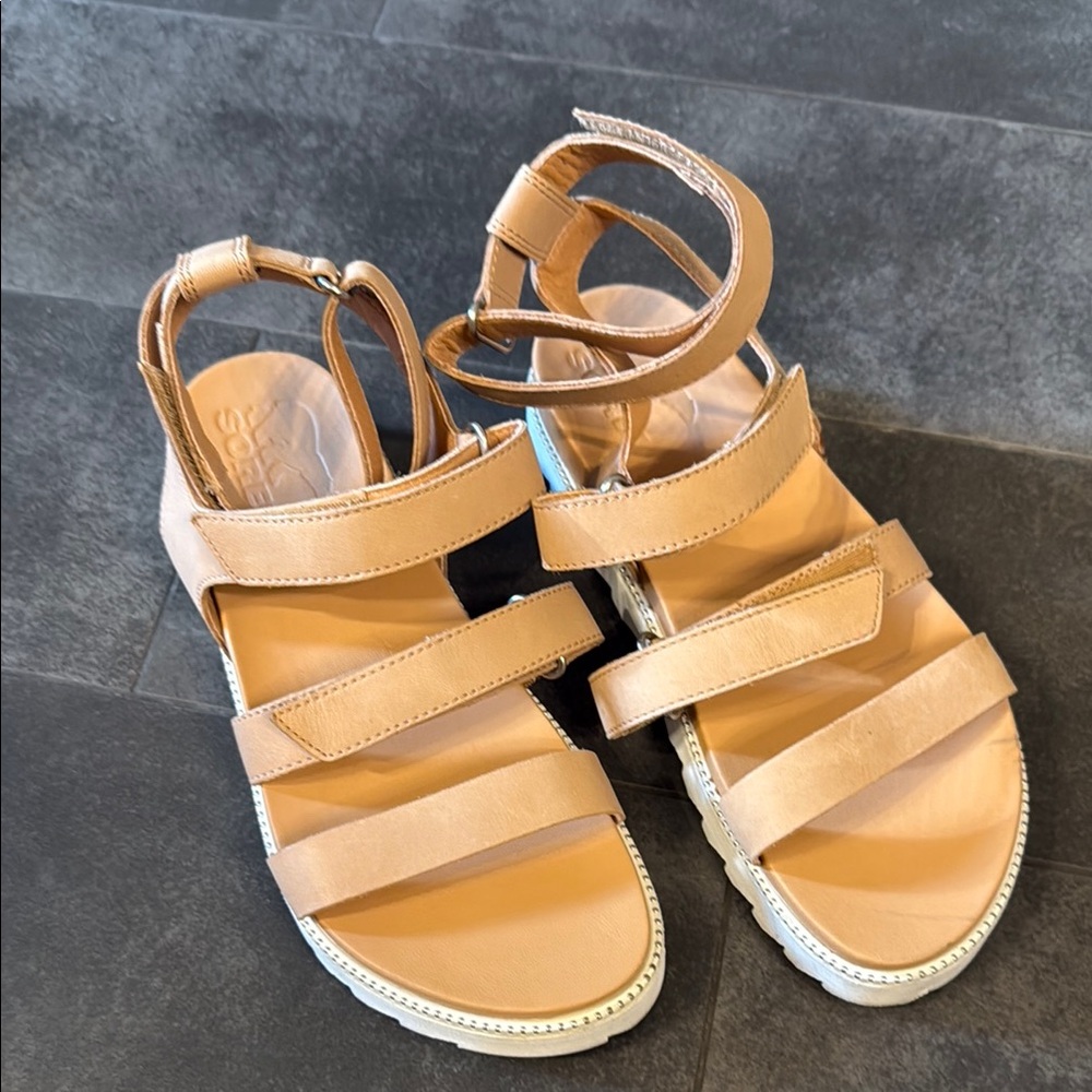 Sorel Tan Strappy Sandals